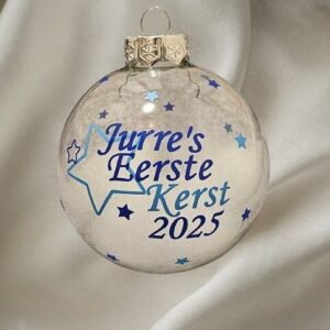 Baby's eerste kerstbal met naam